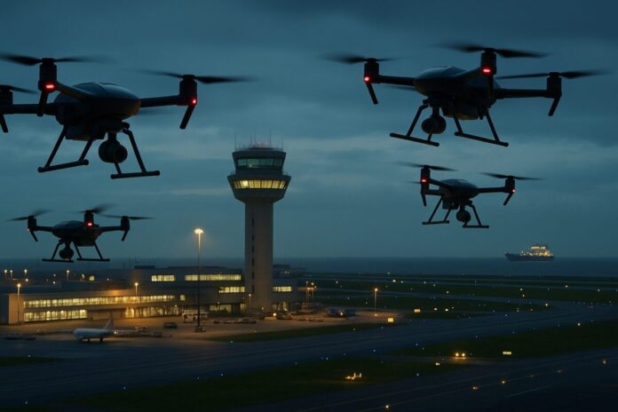 Danimarca, droni avvistati vicino a quattro aeroporti: stop ai voli per un’ora