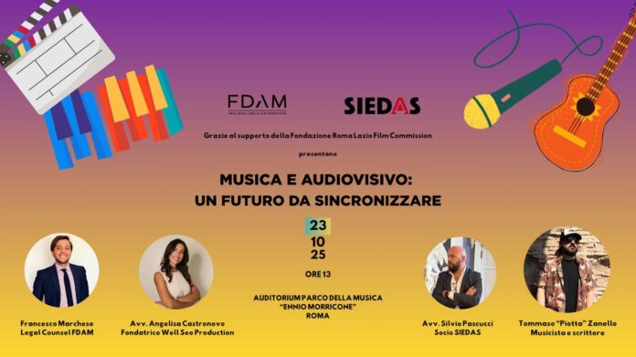“Musica e audiovisivo: un futuro da sincronizzare”: il 23 Ottobre alla festa del cinema di Roma
