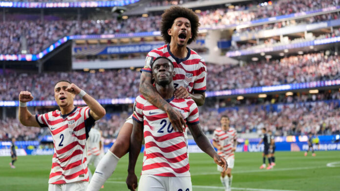 Esultanza dei giocatori degli Stati Uniti dopo uno dei gol segnati contro il Paraguay al Mondiale 2026