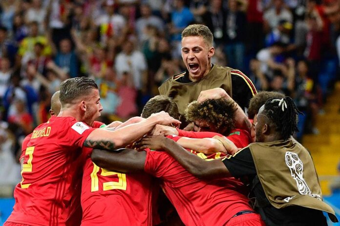 Youri Tielemans festeggia il gol decisivo nella vittoria del Belgio contro il Senegal ai Mondiali 2026.