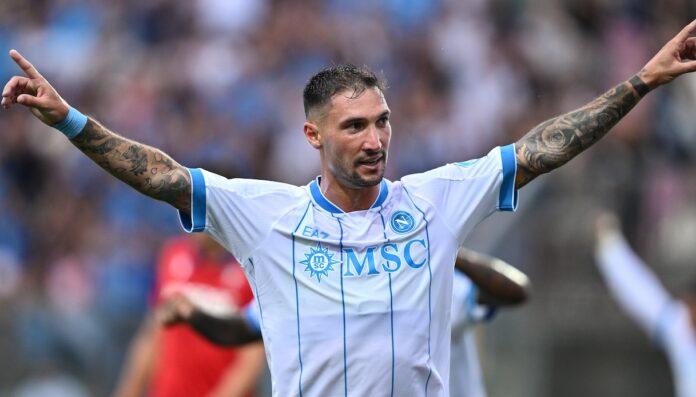 Matteo Politano, autore del primo goal del Napoli contro l'Osasuna