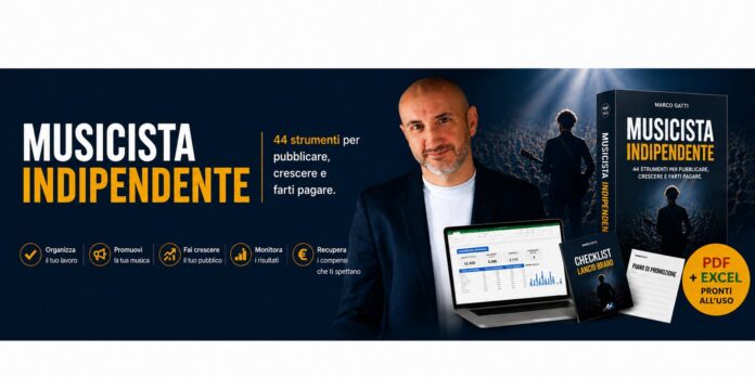 Portrait fotografico di Marco Gatti, autore e produttore discografico, presente nel comunicato relativo al manuale 