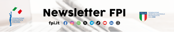 Logo Federazione Pugilistica Italiana con testo Newsletter FPI