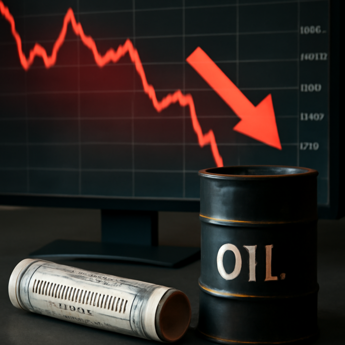Immagine generata con intelligenza artificiale, a tema: borsa europa chiude calo bond petrolio londra