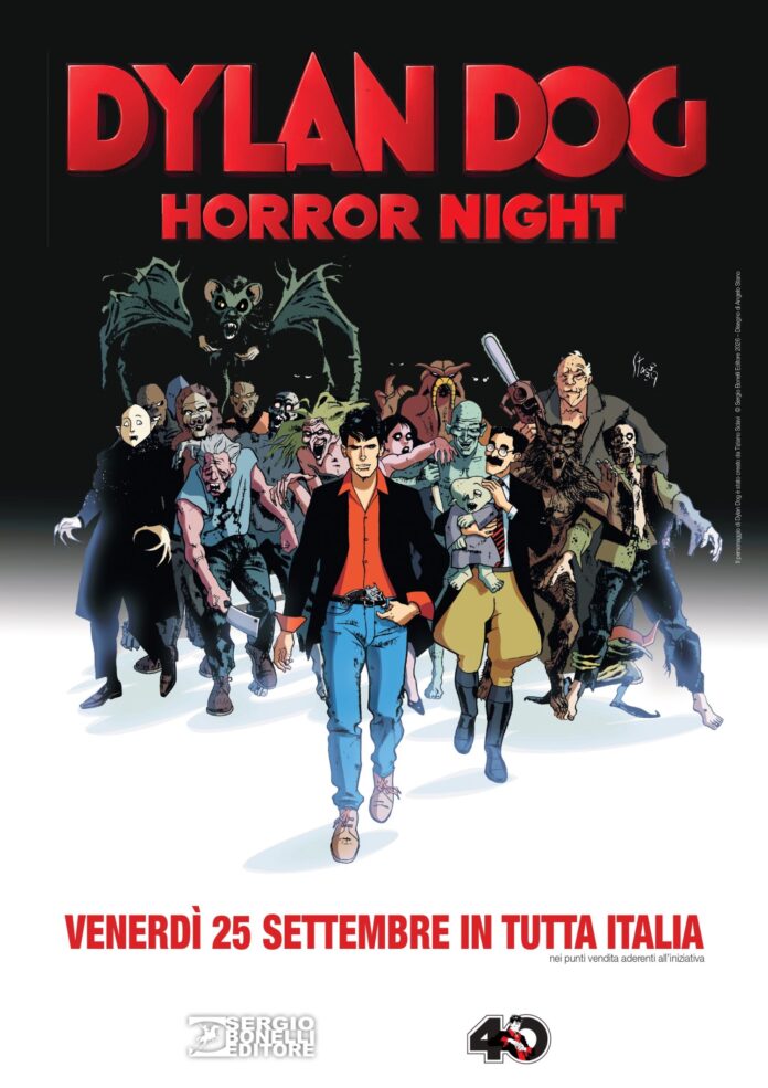 Immagine promozionale di DYLAN DOG. HORROR NIGHT con protagonista Dylan Dog e creature dell'orrore.