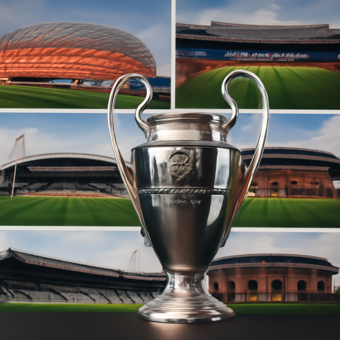Immagine generata con intelligenza artificiale, a tema: uefa annuncia sedi prossime finali coppa