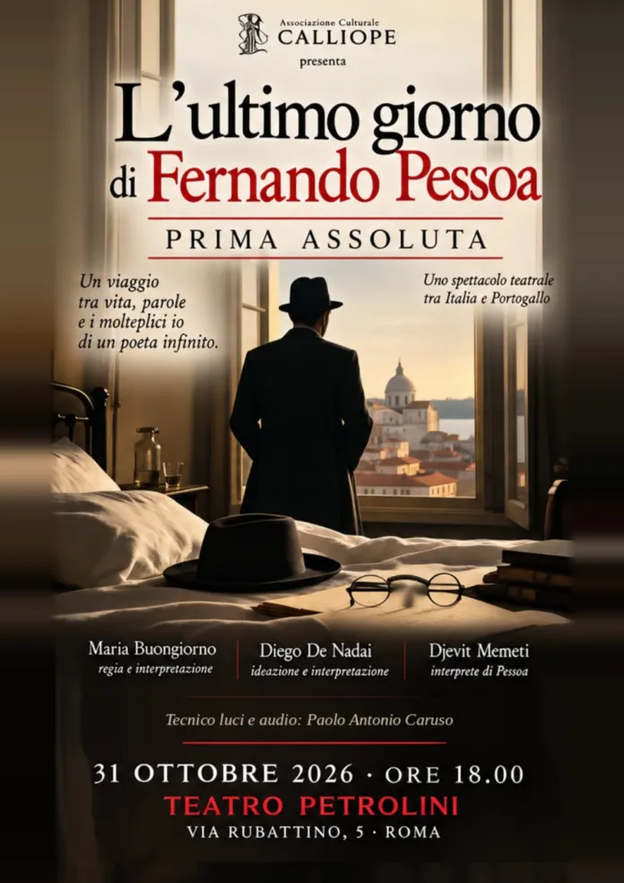 Foto dell'evento teatrale 'L’ultimo giorno di Fernando Pessoa', rappresentazione teatrale in programma a Roma.