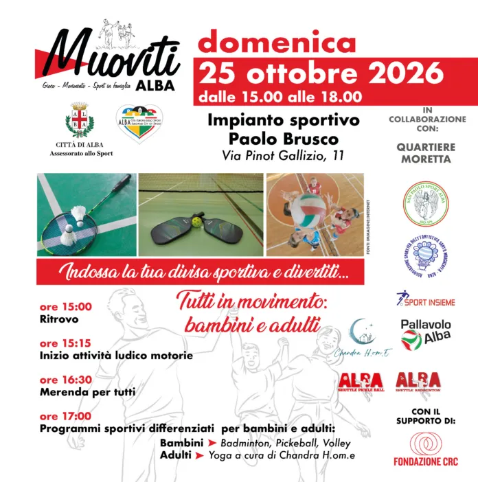 Foto illustrativa di un evento sportivo all'aperto da un comunicato stampa.